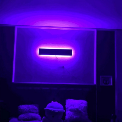 Minimalist Style Rectangle Metal Wall Mounted Lamp LED RGB Sconce Lamp for Club
