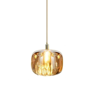 Modern Simple Style 1 Head Ball Pendant Light Glass Hanging Light for Dining Room