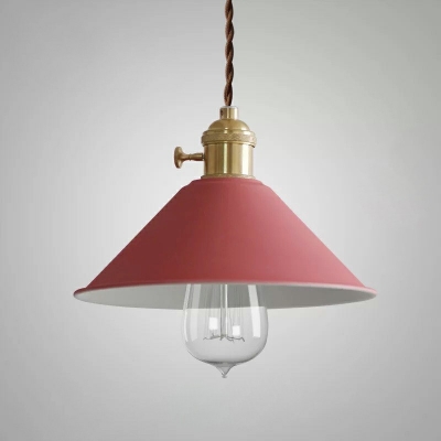 Modern Simplicity 1 Head Iron Cone Shade Pendant Lamp Hanging Light for Dining Room