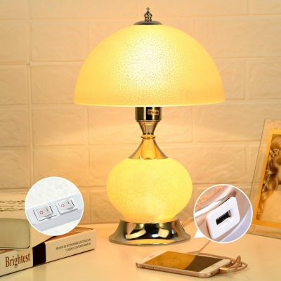 Modern Stylish Sphere Table Lamp with Dome Shade Table Light for Study Room