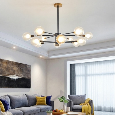 Modernist Chandelier 12 Head Ceiling Pendant Light for Living Room Bedroom Dining Room