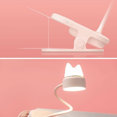 Modernist Clip Stands Plastic Table Light LED Bedroom Study Lamp Reading Book Lamp