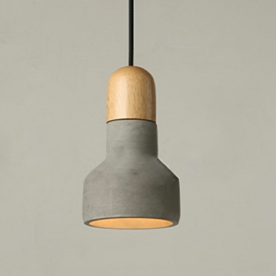 Nordic Style Cement Hanging Light Modern and Simple LED Pendant Light for Bedside Bar