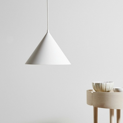 Nordic Style LED Pendant Light Modern Style Cone Metal Macaron Hanging Light for Dinning Room