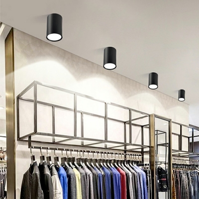 Nordic Style Tubular Ceiling Light LED Metallic Flush Ceiling Light for Living Room