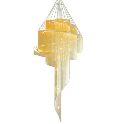 Postmodern Style Hanging Lights Tassel Chandelier for Hotel Lobby Dining Room