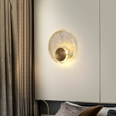 Wall Sconce Light Contemporary Modern Copper and Crystal Shade Indoor Wall Light, 10