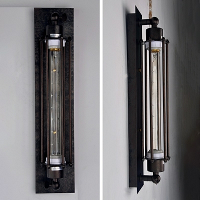 Wrought Iron Wall Sconces Vintage Industrial One-Light Wall Light Sconces