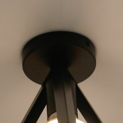 1-Light Flush Mount Ceiling Light Fixture Metal Flush Mount Pendant Light
