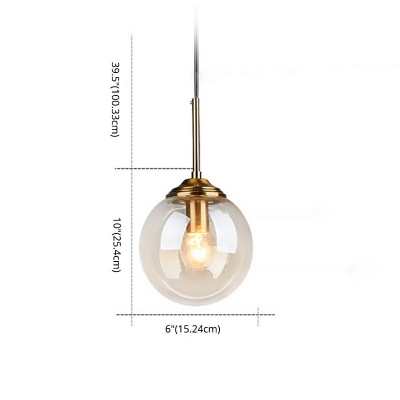 Ball Shape Hanging Lamp Nordic Style Glass 6