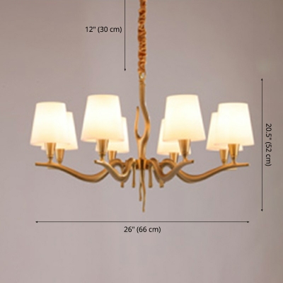 Buckhorn Swooping Arm Hanging Chandelier Lamp Ceiling Light Fixture,6-Light
