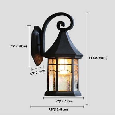 Industrial Vintage Cone Shaped Wall Light Metal 1 Light Wall Lamp in Black