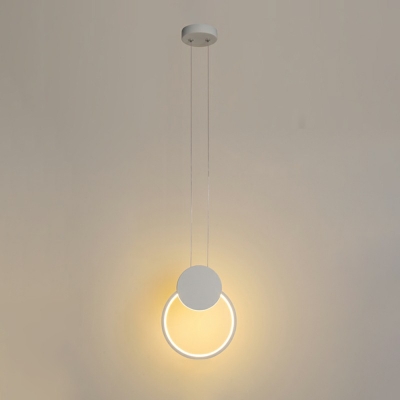 LED Hanging One-Light Ceiling Light Contemporary Ring Geometric Ceiling Pendant Light