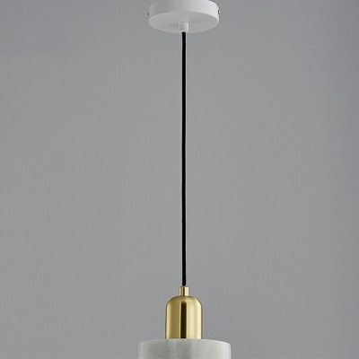 Minimalisma Style LED Pendant Light Marble Downward Hanging Light for Bedside