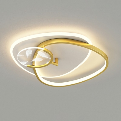 Minimalist LED Close to Ceiling Lighting Fixture White Light Acrylic Flush Mount Lighting for Living Room