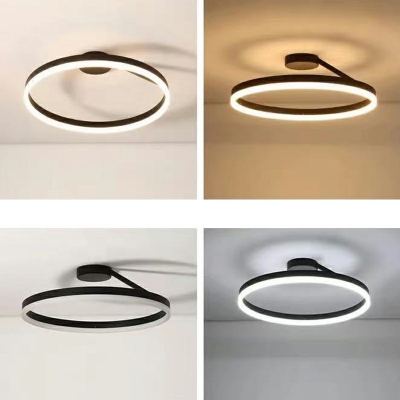 Modern Creative Minimalist Lines Style Flush Mount Light for Bedroom and Kitchen