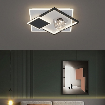Modern Macaron Ultrathin Flush Mount Ceiling Light 3 Colors Light LED Glass Ceiling Light for Living Room