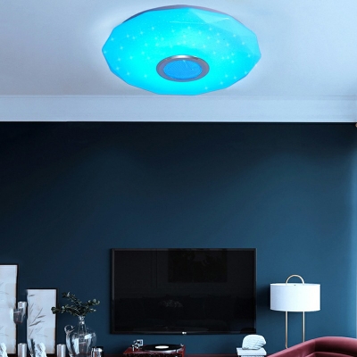 Modern Simplicity Drum Shape Flush Mount Ceiling Light Fixture LED White Indoor Flushmount Lighting