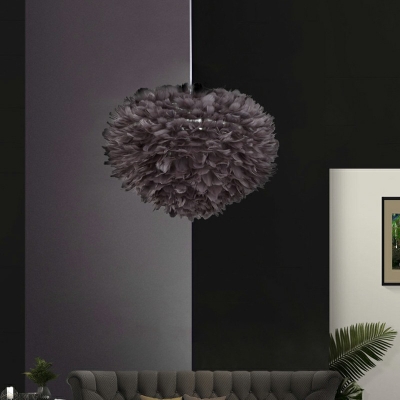 Modern Style Hanging Lights Feather Hanging Light Kit for Living Room