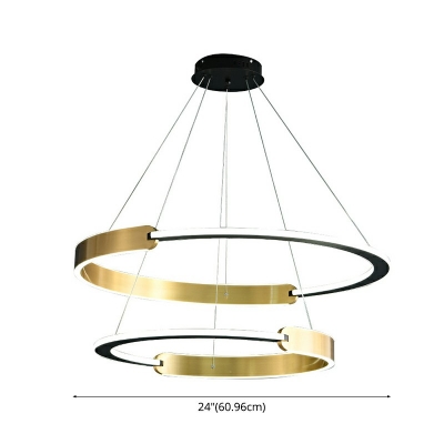 Modern Style Hanging Lights Metal Chandelier for Living Room Restaurant