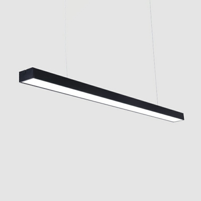 Modern Style LED Pendant Light Metal Acrylic Linear Hanging Light for Factory Office