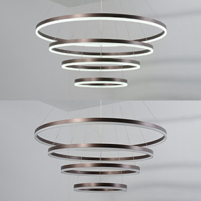 Modern Style Multi-layer Hanging Lights Round Shape Pendant Light Fixtures for Dining Room Living Room