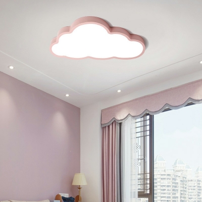 Nordic Creative Cloud Shape Ceiling Flush Light Acrylic Flush Mount Light for Kids Room