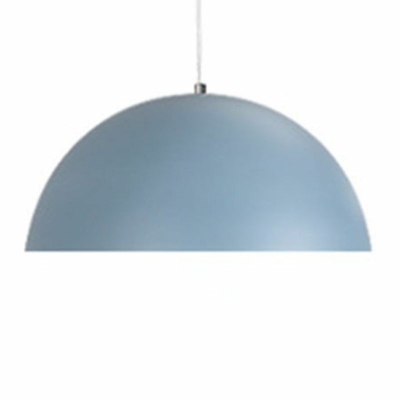 Nordic Style LED Hanging Light Macaron Metal Bowl Shaped Pendant Light for Dinning Room
