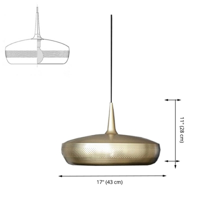 One-Light Metal Pendant Lighting Art Deco Hanging Lamp in Contemporary Style