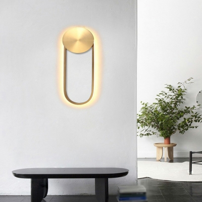 Post-modern Style Metal Wall Sconce Light LED U-Shaped Design Wall Light for Sleeping Room