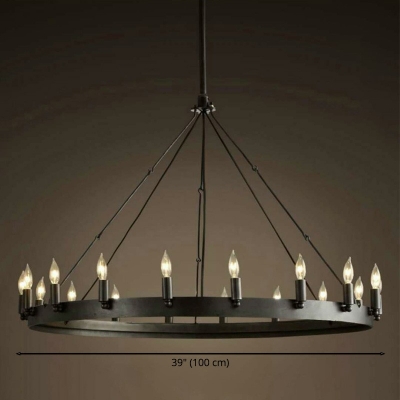 Simple American Style Chandelier 18 Head Industrial Ceiling Chandelier for Bar Bedroom Dining Room Hotel Cafe