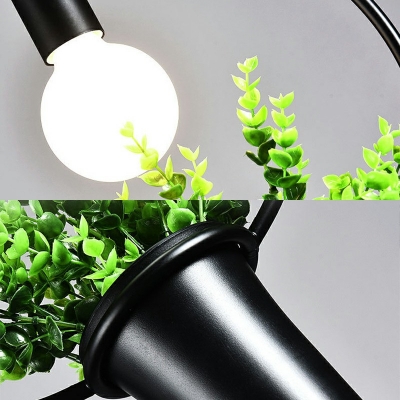 Single Light Metal Geometric Pendant Lamp Plant Decorative Hanging Light for Restaurant Bar