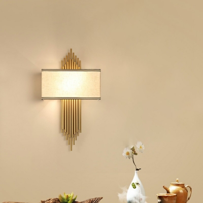Wall Sconce Light Creative Post-Modern Fabric and Iron Shade Wall Light for Drawing Room