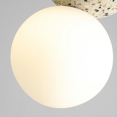 1-Light Stone Pendant Lighting Fixture Modern Minimalist Suspension Lighting