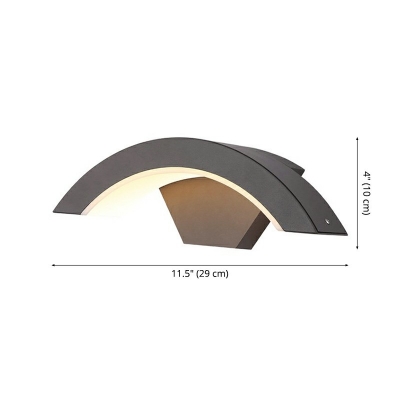 Arched Wall Sconce Light Creative Modern Acrylic and Metal Shade Wall Light for Kitchen