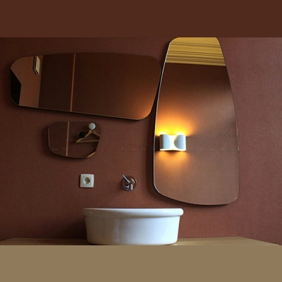 Curve Sconce Light 2-Light Metallic Minimalist Wall Mount Light in Modern Style