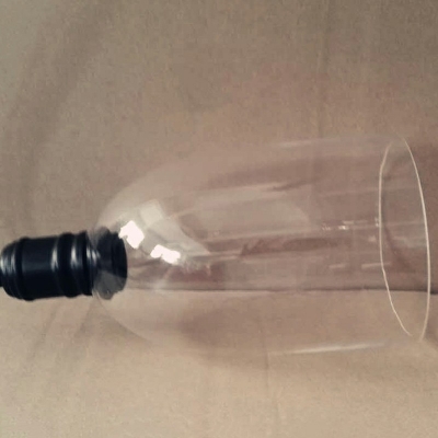 Industrial Style Single-Bulb Transparent Glass Pendant Light Bell Shape Hanging Light for Indoor Room