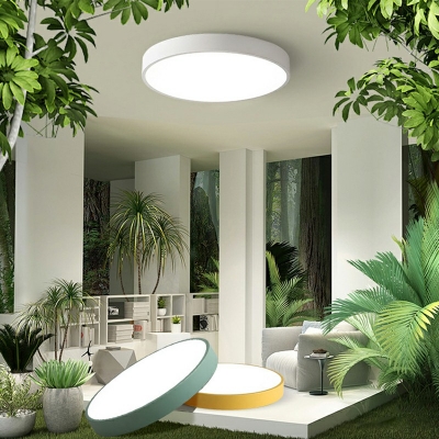 Macaron Style Acrylic LED Flush Mount Light Acrylic Ceiling Light for Living Room Bedroom