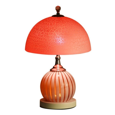 Minimalist Style 2 Bulbs Table Lamp Dome Glass Shade Table Lighting for Sleeping Room