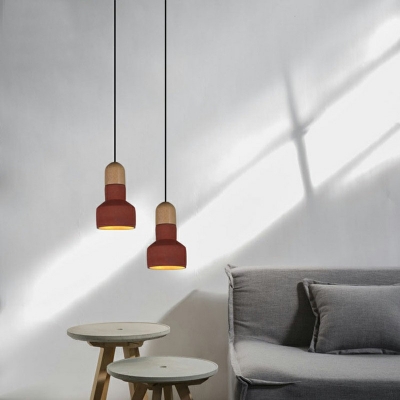 Modern Simplicity 1 Bulb Stone Bell Shade Pendant Lamp Hanging Light for Dining Room