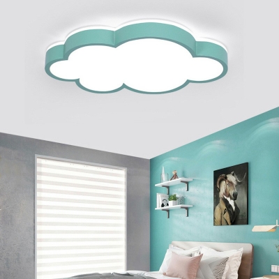 Modern Simplicity Cloud Shaped Flush Mount LED Ceiling Mount Light Fixture for Kid's Bedroom