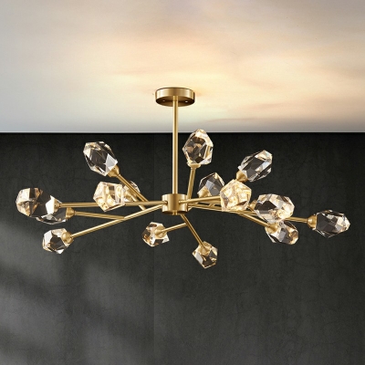 Modern Simplicity Style Crystal Diamond Chandelier Light Living Room Hanging Ceiling Light
