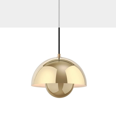 Multi-Colored Hanging Lamp Kit 1 Light Hemisphere Dome Pendant Light