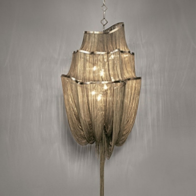Postmodern Style Hanging Light Kit Tassel Shape Chandelier for Hotel Lobby