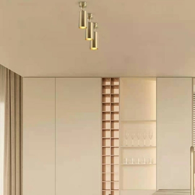 Semi Flush Mount Light Adjustable Nordic Modern Aluminum Shade Light for Living Room
