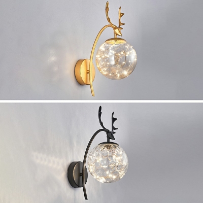 Simple Molecular Spherical Wall Lamp Warm Light Exterior Wall Mounted Light Fixtures
