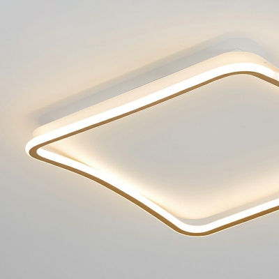 Simple Style Square/Round LED Flush Mount Light 1 Light Sitting Room Ceiling Lighting