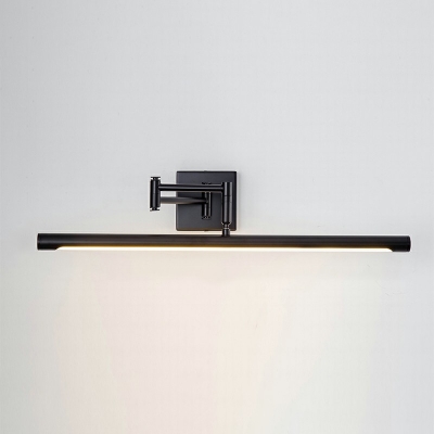 Simplicity Style Aluminium LED Wall Sconce with Acrylic Shade Wrought Iron Linear Wall Light for Bathroom