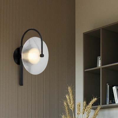 Special Shape Wall Sconce Light Modern Glass and Metal Shade Wall Light for Bedroom