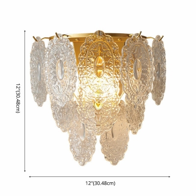 Wall Sconce Light 3 Lights Post-Modern Crystal and Metal Shade Wall Light for Bedroom